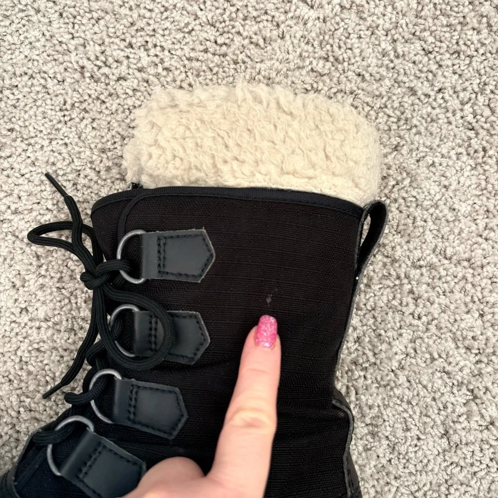 Sorel Winter Carnival Black Lace-Up Snow Waterproof Boots Outdoors Active Size 7 - Picture 10 of 15